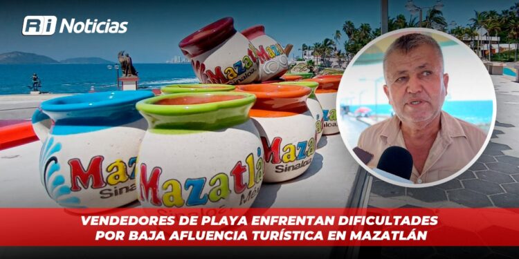 Vendedores de playa enfrentan dificultades por baja afluencia turística en Mazatlán
