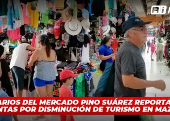Locatarios del Mercado Pino Suárez reportan baja en ventas por disminución de turismo en Mazatlán