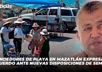 Vendedores de playa en Mazatlán expresan desacuerdo ante nuevas disposiciones de Semarnat