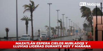 Mazatlán espera cielos nublados y lluvias ligeras durante hoy y mañana