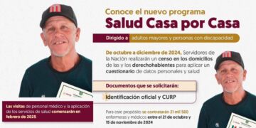 Censo “Salud y Bienestar” será aplicado en Sinaloa para la atención de adultos mayores y personas con discapacidad
