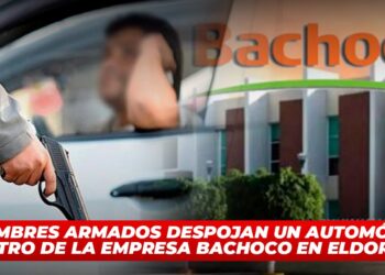 Hombres armados despojan un automóvil dentro de la empresa Bachoco en Eldorado