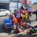 Motociclistas resultan lesionados al caer de motocicleta en la Gabriel Leyva