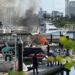 Se incendian dos embarcaciones en el muelle de la Marina en Mazatlán