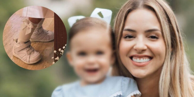 Mariana Rodríguez defiende a su bebé Mariel tras recibir críticas por usar zapatos ortopédicos: “qué risa con el tema”