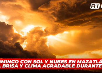 Domingo con sol y nubes en Mazatlán: ligera brisa y clima agradable durante el día