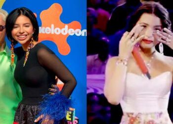 Aseguran que Ángela Aguilar se bajó llorando del escenario de los Kids’ Choice Awards tras ser abucheada: “¡Cazzu!”
