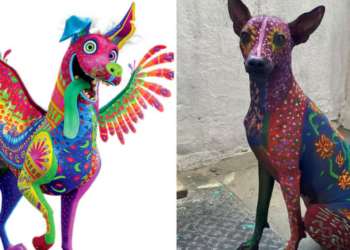 Perrita Xoloitzcuintle es pintada como el alebrije ‘Dante’ de la película Coco; resultado viral