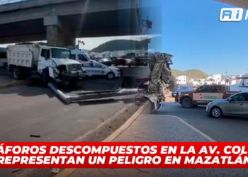 Semáforos descompuestos en la Av. Colosio representan un peligro en Mazatlán