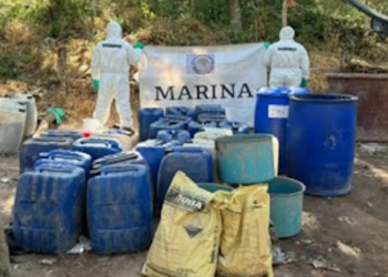 Marina destruye laboratorio clandestino y un plantío de mariguana en Sinaloa y Durango