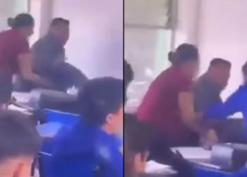 VIDEO: Padres golpearon brutalmente a maestra por reprobar a su hijo en preparatoria