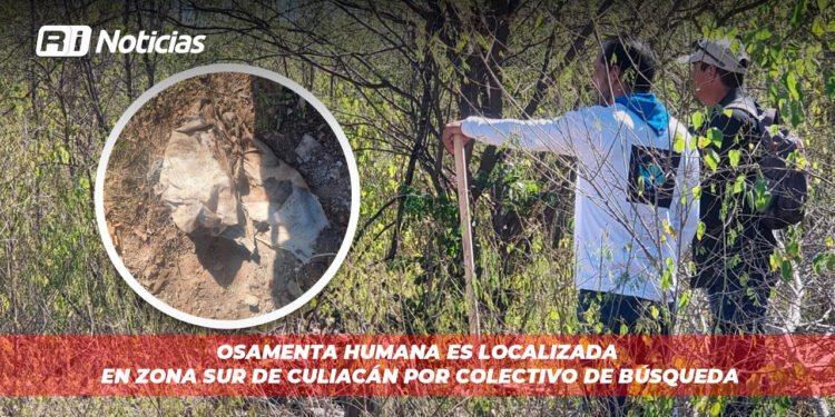 Osamenta humana es localizada en zona sur de Culiacán por colectivo de búsqueda
