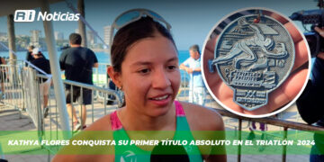 Kathya Flores conquista su primer título absoluto en el Triatlón Pacífico 2024