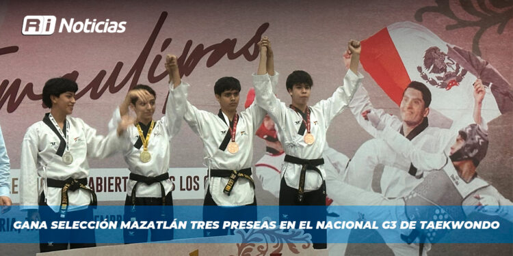 Gana Selección Mazatlán tres preseas en el Nacional G3 de Taekwondo