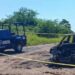 Localizan camioneta calcinada con un cuerpo tras enfrentamiento en San Marcos Otatitan, El Rosario