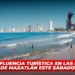 Baja afluencia turística en las playas de Mazatlán este sábado