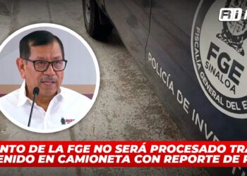 Elemento de la FGE no será procesado tras ser detenido en camioneta con reporte de robo