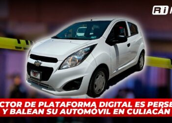 Conductor de plataforma digital es perseguido y balean su automóvil en Culiacán