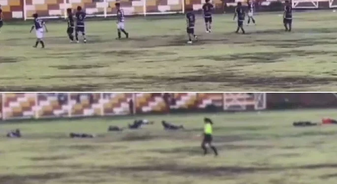 Rayo mata a futbolista en Perú en pleno partido y deja al menos cuatro heridos (Video)