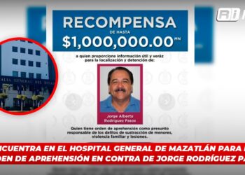 FGE se encuentra en el Hospital General de Mazatlán para ejecutar orden de aprehensión en contra de Jorge Rodríguez Pasos