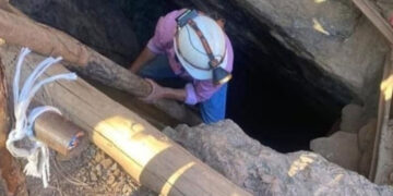 Se derrumba mina en Badiraguato, dos personas quedan atrapadas y una es rescatada sin vida