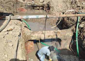 Se restablece el suministro de agua tras concluir trabajos en la Avenida Insurgentes en Mazatlán