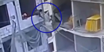 Albañil cae desde el doceavo piso tras romperse la red en que caminaba