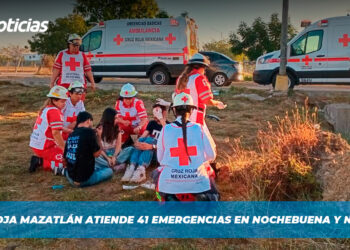 Cruz Roja Mazatlán Atiende 41 Emergencias en Nochebuena y Navidad