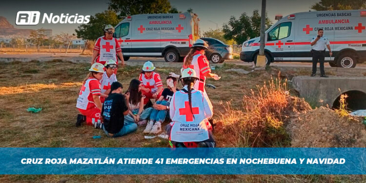 Cruz Roja Mazatlán Atiende 41 Emergencias en Nochebuena y Navidad