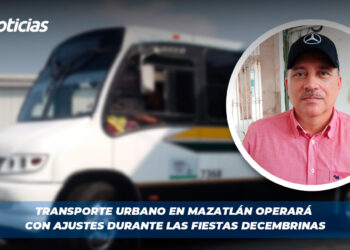 Transporte urbano en Mazatlán operará con ajustes durante las fiestas decembrinas