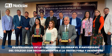 Profesionales de la contaduría celebran el X Aniversario del Colegio con reconocimientos a la trayectoria y desempeño