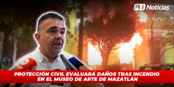 Protección Civil evaluará daños tras incendio en el Museo de Arte de Mazatlán