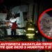 Reabren la autopista Mazatlán-Tepic tras fatal accidente que dejó 5 muertos y 51 heridos
