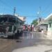 Se incendia camión de pasajeros en Villa Unión al sur de Mazatlán