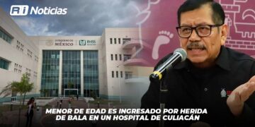 Menor de edad es ingresado por herida de bala en un hospital de Culiacán