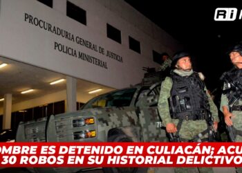 Un hombre es detenido en Culiacán; Acumula 30 robos en su historial delictivo