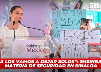 “Nunca los vamos a dejar solos”: Sheinbaum en materia de seguridad en Sinaloa