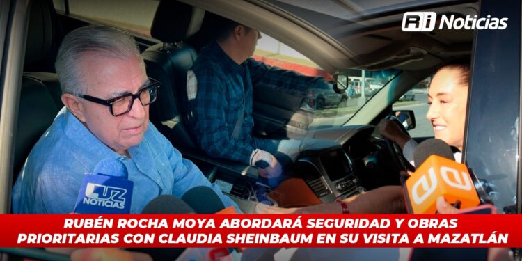 Rubén Rocha Moya abordará seguridad y obras prioritarias con Claudia Sheinbaum en su visita a Mazatlán