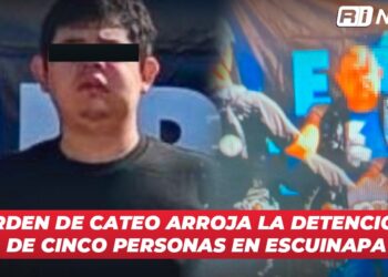 Orden de cateo arroja la detención de cinco personas en Escuinapa