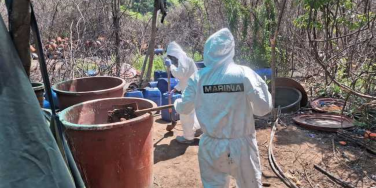 Golpe al narco en Sinaloa; aseguran drogas, armas y vehículos en laboratorio clandestino