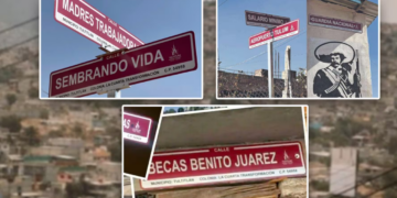 Habitantes de la colonia Cuarta Transformación arrancan letreros con nuevos nombres de calles