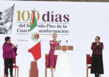 Funcionarios de su gobierno no tendrán aumento salarial en el sexenio, asegura Sheinbaum durante su informe de 100 días
