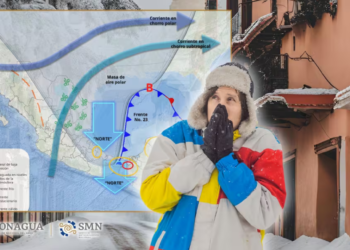 Frente frío 23 se extenderá a estacionario para este 14 de enero; habrá lluvias intensas y ambiente frío