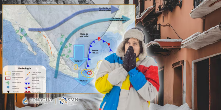 Frente frío 23 se extenderá a estacionario para este 14 de enero; habrá lluvias intensas y ambiente frío