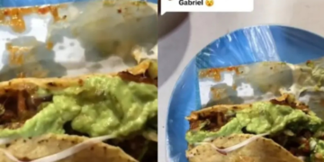 VIDEO: Mujer asegura que figura de Juan Gabriel se le apareció en la envoltura de sus tacos