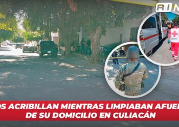 Los acribillan mientras limpiaban afuera de su domicilio en Culiacán