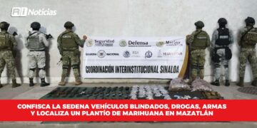 Confisca la SEDENA vehículos blindados, drogas, armas y localiza un plantío de marihuana en Mazatlán