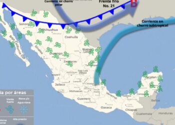 Frente Frío 21 congelará México con heladas de hasta -15 °C, niebla y fuertes vientos hoy 5 de enero