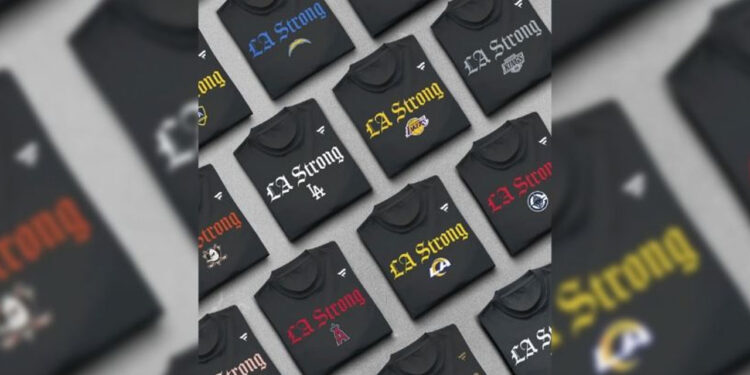 Lanzan colección de playeras para ayudar a víctimas de incendios en Los Ángeles