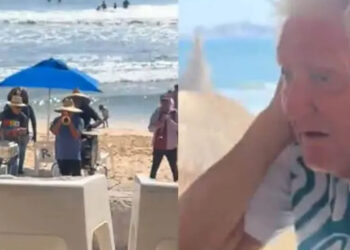 VIDEO | “Toca más fuerte”: Turista extranjero se molesta por ‘ruido’ de banda en Mazatlán